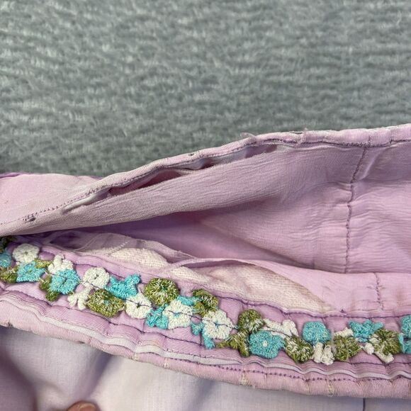 Vintage Baby Quilt Hand Embroidered Animals Pastel Crib Blanket Handmade 36x30 - Picture 9 of 16